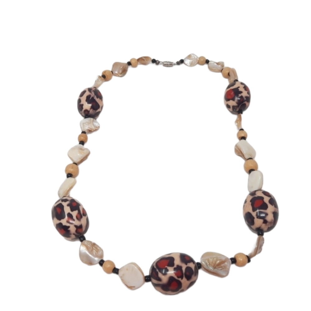 Leopard Print Vintage Necklace